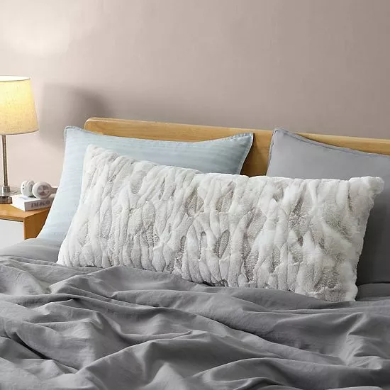 Koolaburra By UGG Nya Faux Fur Bolster Throw Pillow Light High Rise 2 Koolaburra By UGG Nya Faux Fur Bolster Throw Pillow Light High Rise - Image 2