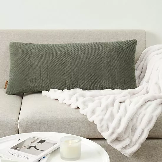 Koolaburra By UGG Lona Bolster Throw Pillow Verdent 2 Koolaburra By UGG Lona Bolster Throw Pillow Verdent - Image 2