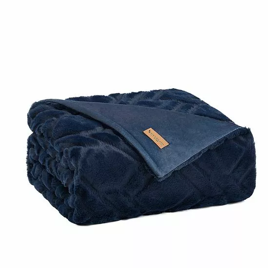 Koolaburra By UGG Candice Faux Fur Throw Chocolate 8 Koolaburra By UGG Candice Faux Fur Throw Chocolate - Image 8