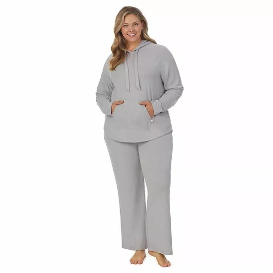 Plus Size Koolaburra By UGG Sweater Knit Pajama Top & Wide Leg Pajama Pants Set Olive 7 Plus Size Koolaburra By UGG Sweater Knit Pajama Top & Wide Leg Pajama Pants Set Olive - Image 7