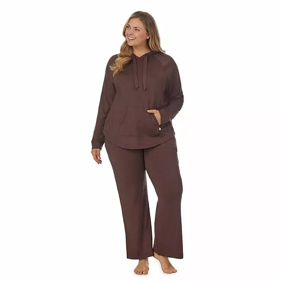 Plus Size Koolaburra By UGG Sweater Knit Pajama Top & Wide Leg Pajama Pants Set Olive 8 Plus Size Koolaburra By UGG Sweater Knit Pajama Top & Wide Leg Pajama Pants Set Olive - Image 8