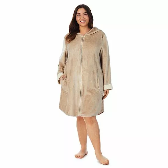 Plus Size Koolaburra By UGG Plush Hooded Zip Robe Trooper 1 Plus Size Koolaburra By UGG Plush Hooded Zip Robe Trooper