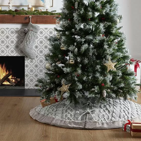 Koolaburra By UGG Carla Cable Knit Tree Skirt Wild Dove 4 Koolaburra By UGG Carla Cable Knit Tree Skirt Wild Dove - Image 4