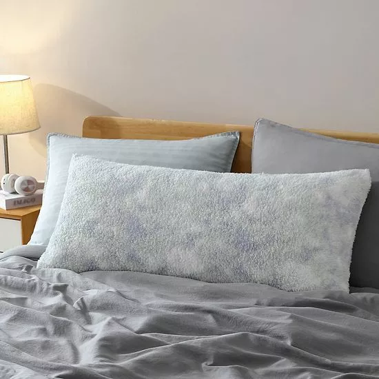 Koolaburra By UGG Stellar Sherpa Bolster Throw Pillow Aqua Gray 2 Koolaburra By UGG Stellar Sherpa Bolster Throw Pillow Aqua Gray - Image 2