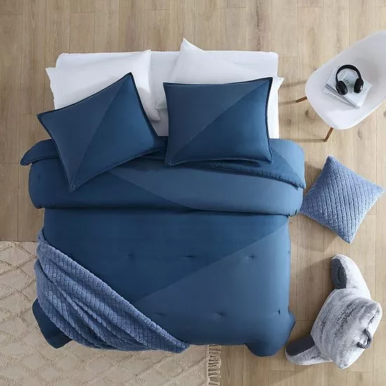 Koolaburra By UGG Koolawash Pieced Comforter Set With Shams Apricot 2 Koolaburra By UGG Koolawash Pieced Comforter Set With Shams Apricot - Image 2