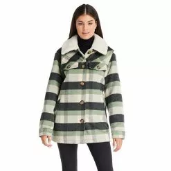 Women's Koolaburra By UGG Sherpa-Collar Shacket Green Dk G -Koolaburra by UGG shop unnamed file 182