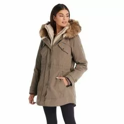 Women's Koolaburra By UGG Faux-Fur Hood Inner-Vest Puffer Coat Olive -Koolaburra by UGG shop unnamed file 202