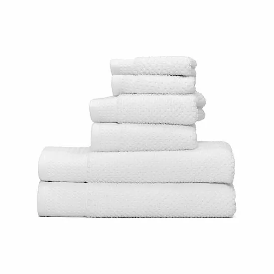 Koolaburra By UGG Lyla 6pc Towel Set White 6 Koolaburra By UGG Lyla 6pc Towel Set White - Image 6