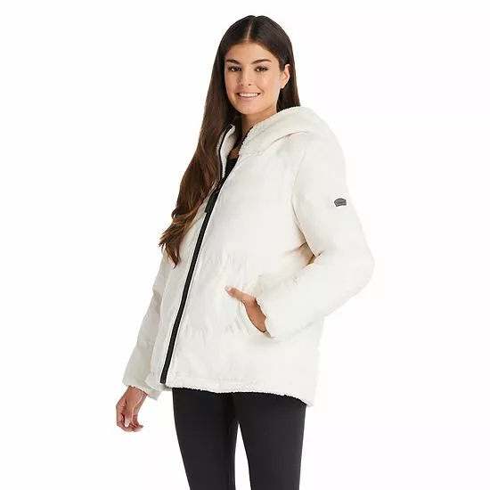 Women's Koolaburra By UGG Reversible Sherpa Puffer Jacket Black 3 Women's Koolaburra By UGG Reversible Sherpa Puffer Jacket Black - Image 3