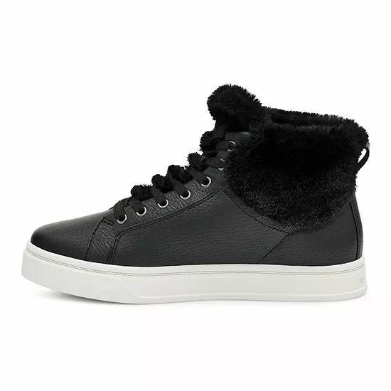 Koolaburra By UGG Sundell Fuzz Women's High-Top Sneakers Black 3 Koolaburra By UGG Sundell Fuzz Women's High-Top Sneakers Black - Image 3
