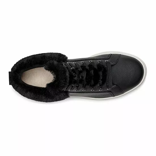 Koolaburra By UGG Sundell Fuzz Women's High-Top Sneakers Black 5 Koolaburra By UGG Sundell Fuzz Women's High-Top Sneakers Black - Image 5
