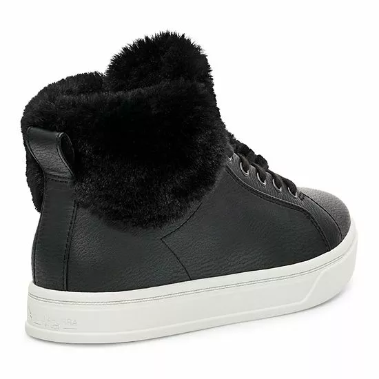Koolaburra By UGG Sundell Fuzz Women's High-Top Sneakers Black 6 Koolaburra By UGG Sundell Fuzz Women's High-Top Sneakers Black - Image 6