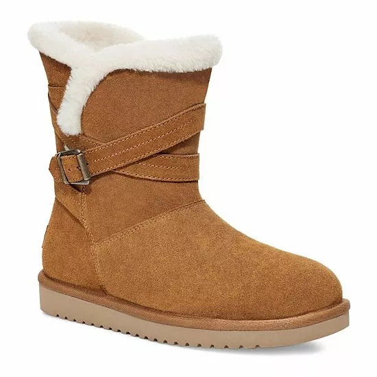 Koolaburra By UGG Delene Women's Suede Winter Boots Chestnut 7 Koolaburra By UGG Delene Women's Suede Winter Boots Chestnut - Image 7