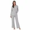 Women's Koolaburra By UGG Sweater Knit Pajama Top & Wide Leg Pajama Pants Set Olive