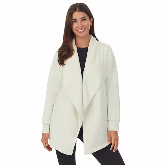 Women's Koolaburra By UGG Microfleece & Sherpa Open Cardigan Blue 6 Women's Koolaburra By UGG Microfleece & Sherpa Open Cardigan Blue - Image 6