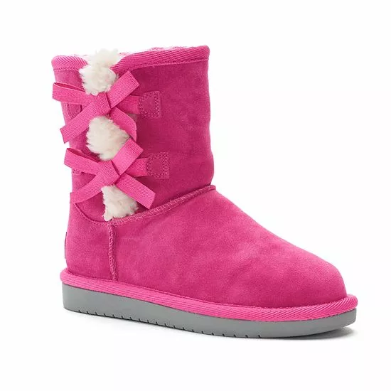 Koolaburra By UGG Victoria Girls' Short Winter Boots Black 8 Koolaburra By UGG Victoria Girls' Short Winter Boots Black - Image 8