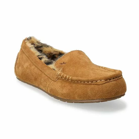 Koolaburra By UGG Lezly Cheetah Women's Suede Moccasin Slippers 1 Koolaburra By UGG Lezly Cheetah Women's Suede Moccasin Slippers