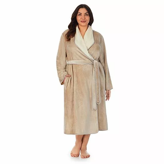 Plus Size Koolaburra By UGG Plush Wrap Robe Cafe Creme 1 Plus Size Koolaburra By UGG Plush Wrap Robe Cafe Creme
