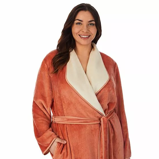 Plus Size Koolaburra By UGG Plush Wrap Robe Cafe Creme 3 Plus Size Koolaburra By UGG Plush Wrap Robe Cafe Creme - Image 3
