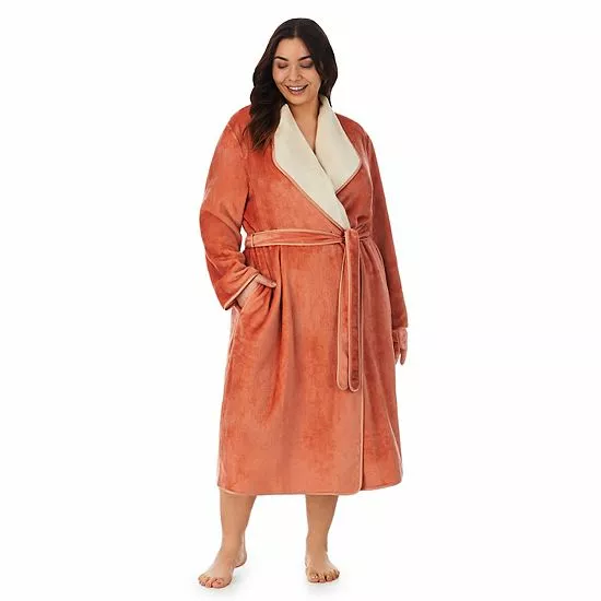 Plus Size Koolaburra By UGG Plush Wrap Robe Cafe Creme 5 Plus Size Koolaburra By UGG Plush Wrap Robe Cafe Creme - Image 5