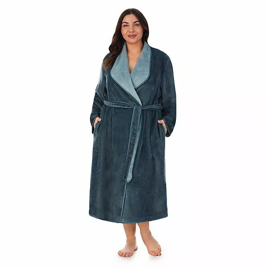Plus Size Koolaburra By UGG Plush Wrap Robe Cafe Creme 7 Plus Size Koolaburra By UGG Plush Wrap Robe Cafe Creme - Image 7