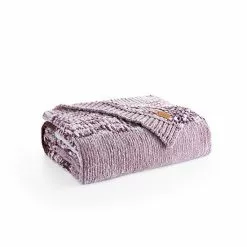 Koolaburra By UGG Aurora Chenille Knit Throw Dark Rose