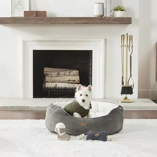 Koolaburra By UGG Sherpa Bone Pet Toy Blue Mirage 2 Koolaburra By UGG Sherpa Bone Pet Toy Blue Mirage - Image 2