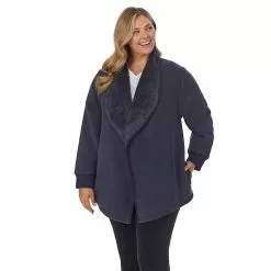 Plus Size Koolaburra By UGG Microfleece & Sherpa Open Cardigan Black 8 Plus Size Koolaburra By UGG Microfleece & Sherpa Open Cardigan Black -Koolaburra by UGG shop unnamed file 975